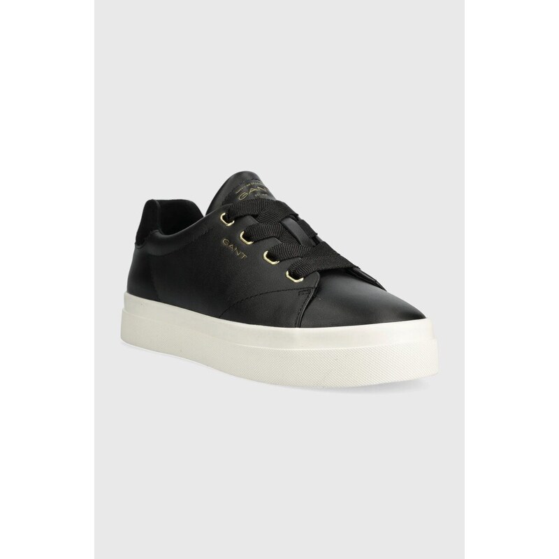 Δερμάτινα αθλητικά παπούτσια Gant Avona χρώμα: μαύρο, 28531569.G00