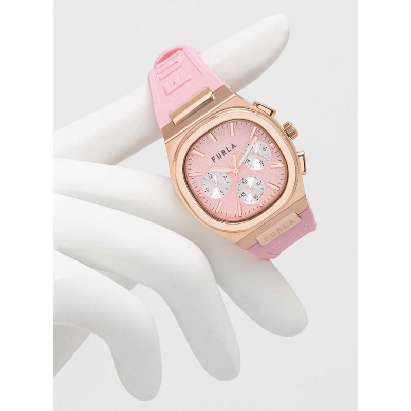 Ρολόι Furla WW00036002L3 χρώμα: ροζ