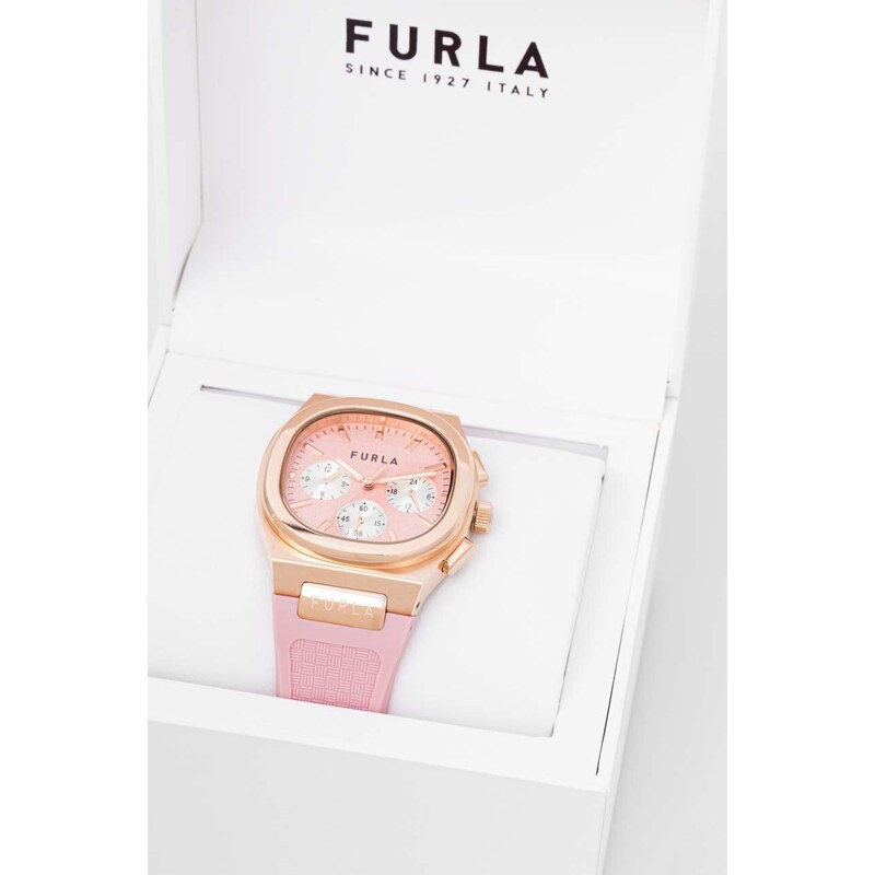 Ρολόι Furla WW00036002L3 χρώμα: ροζ