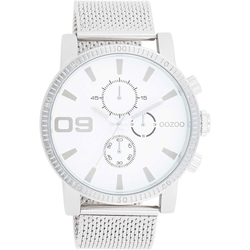 OOZOO Timepieces - C11213, Silver case with Stainless Steel Bracelet