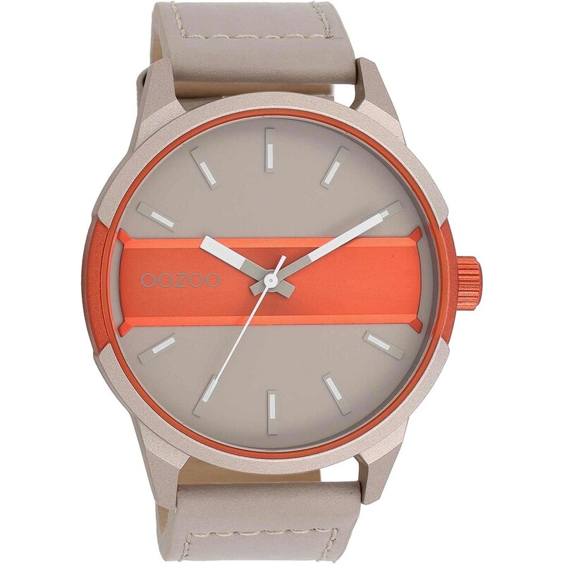 OOZOO Timepieces - C11230, Beige case with Beige Leather Strap