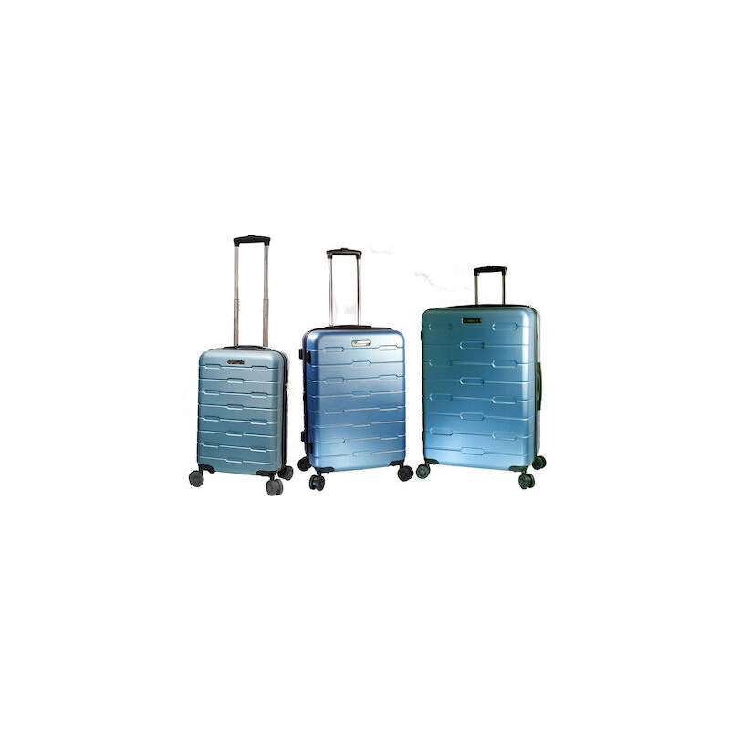 Diplomat Βαλίτσες Ταξιδιού Μπλε με 4 Ρόδες Σετ 3τμχ