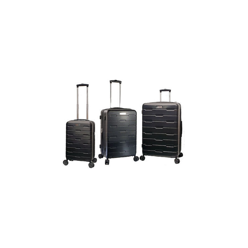 Diplomat Βαλίτσες Ταξιδιού Μαύρο με 4 Ρόδες Σετ 3τμχ (Αντιγραφή)