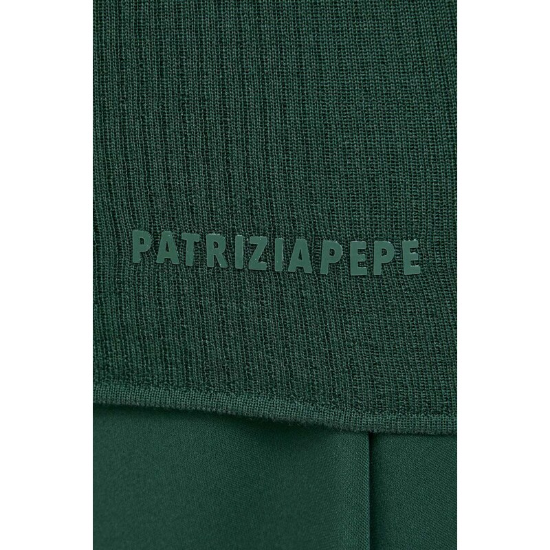 Μάλλινο πουλόβερ Patrizia Pepe γυναικεία, χρώμα: πράσινο