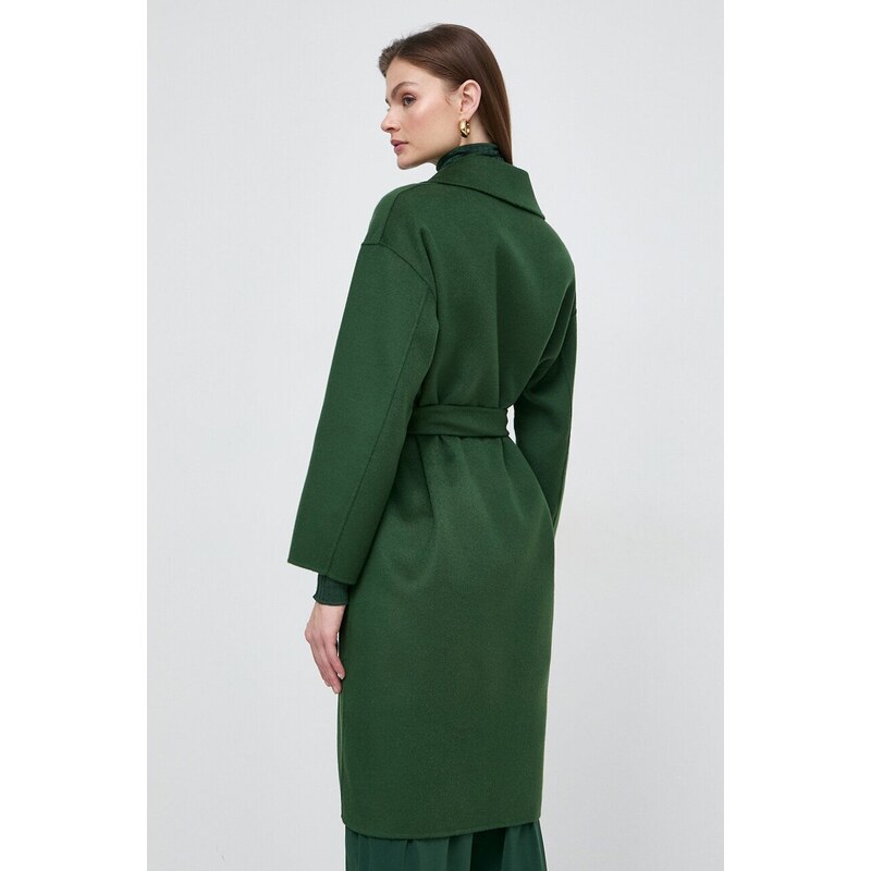 Μάλλινο παλτό Patrizia Pepe χρώμα: πράσινο
