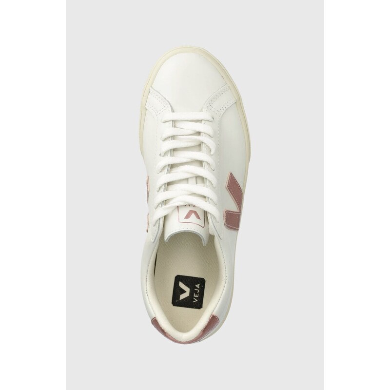 Δερμάτινα αθλητικά παπούτσια Veja Esplar Logo χρώμα: άσπρο, EO0203512