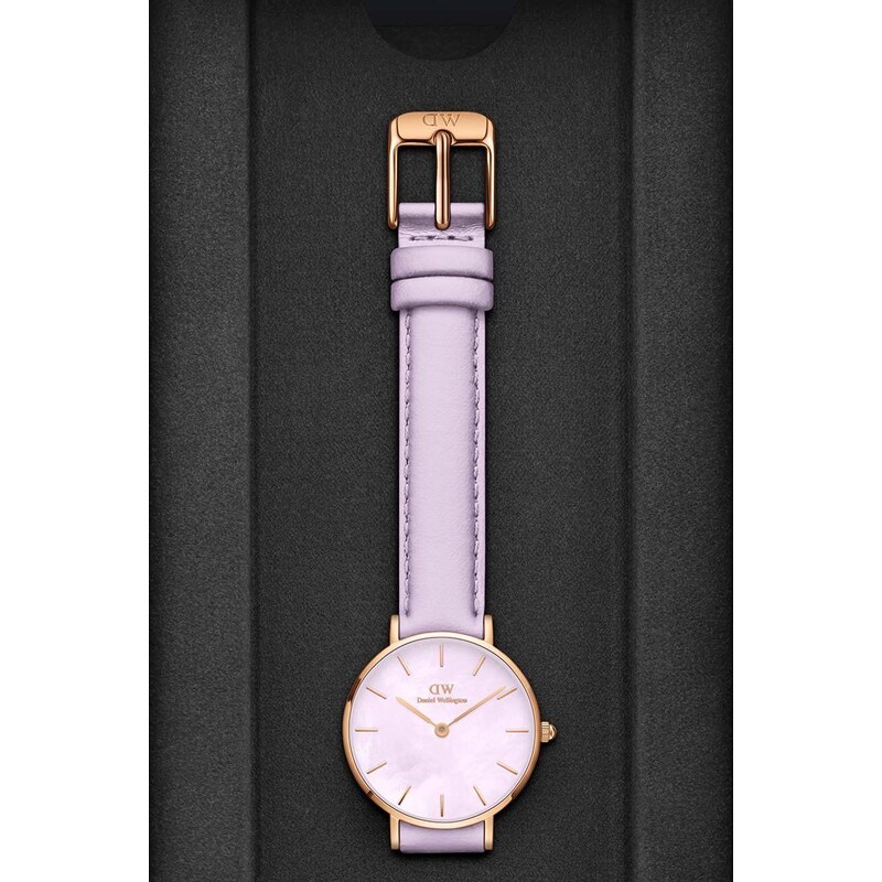 Ρολόι Daniel Wellington Petite Lavender χρώμα: μοβ