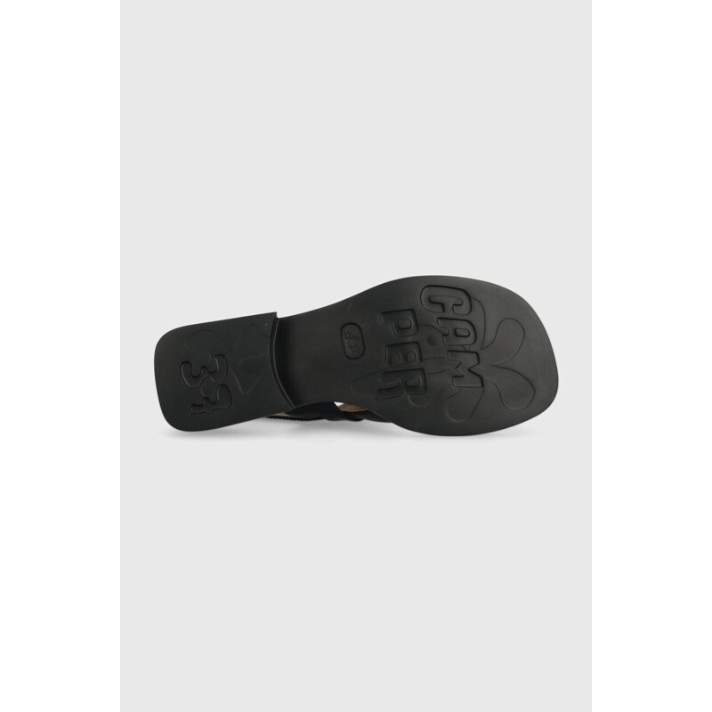 Δερμάτινα σανδάλια Camper Dana χρώμα: μαύρο, K201486.005