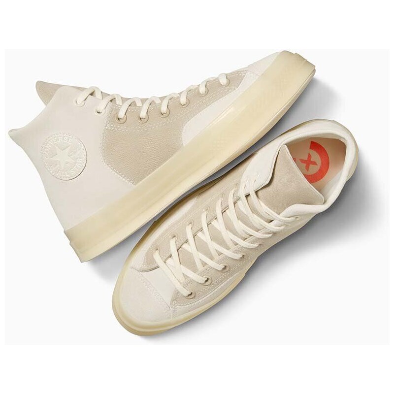 Πάνινα παπούτσια Converse Chuck 70 Marquis χρώμα: μπεζ, A06551C