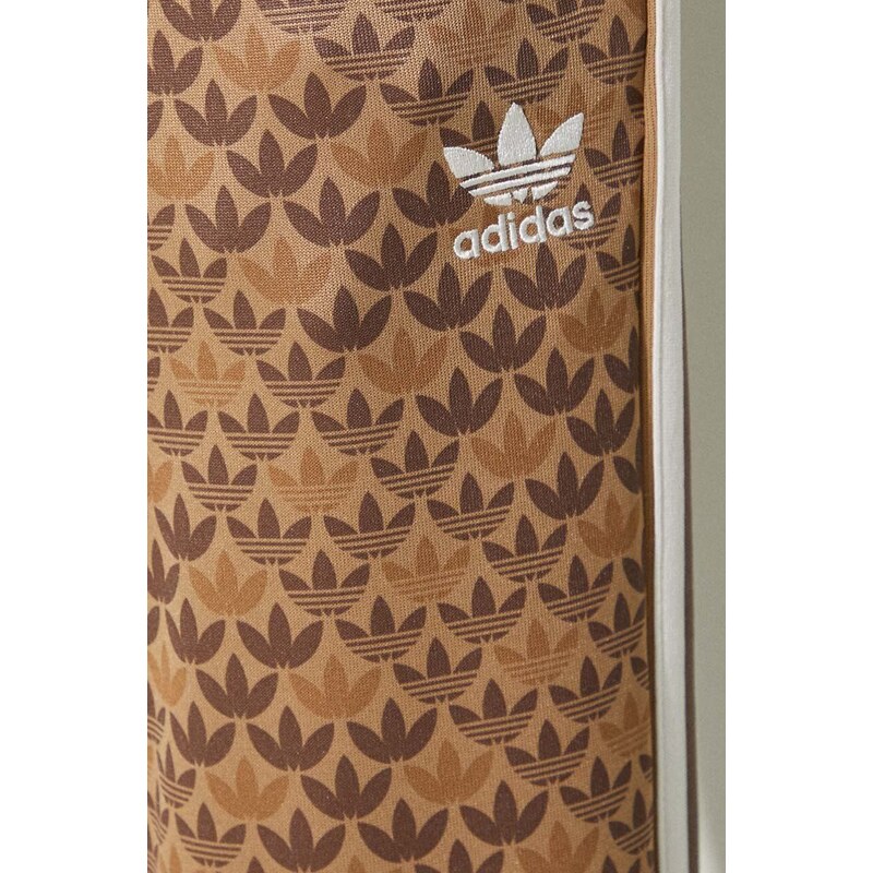 Παντελόνι φόρμας adidas Originals χρώμα καφέ IS0257