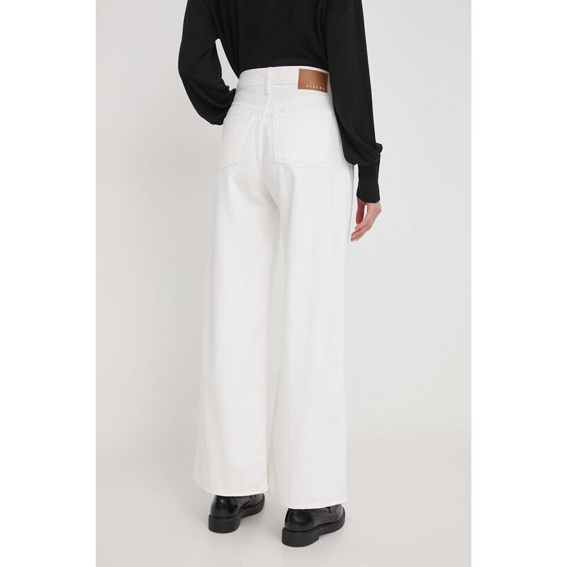 Τζιν παντελόνι Sisley χρώμα: άσπρο