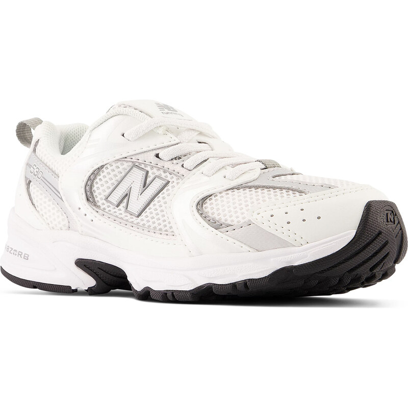 New Balance 530 Kids Bungee Sneakers White/Silver Παιδικά Sneakers Λευκά/Ασημί (PZ530AD)