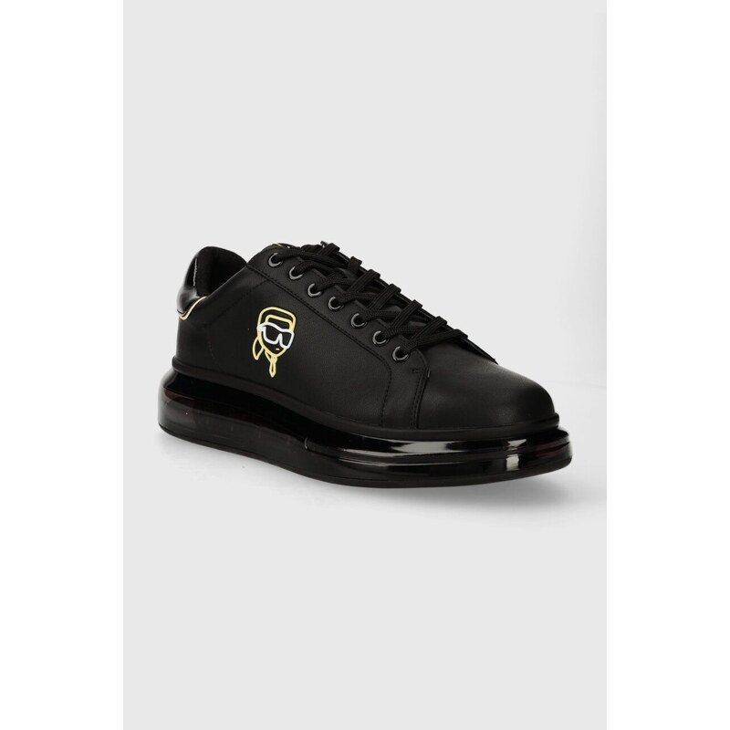 Δερμάτινα αθλητικά παπούτσια Karl Lagerfeld KAPRI KUSHION χρώμα: μαύρο, KL52634
