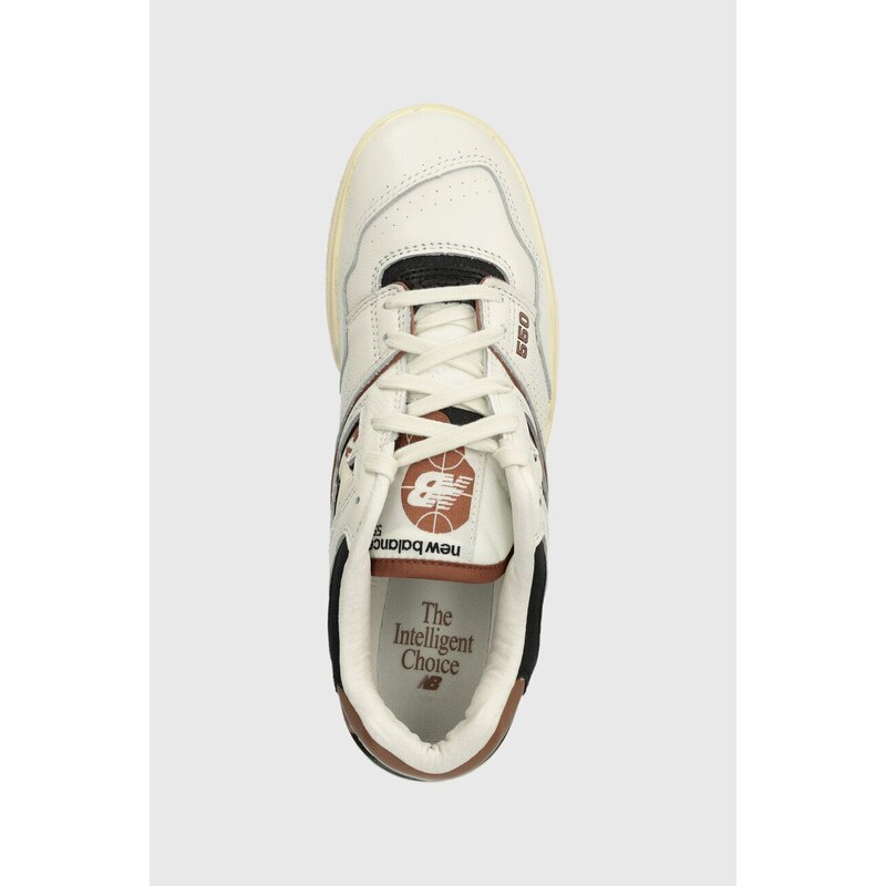 Δερμάτινα αθλητικά παπούτσια New Balance 550 χρώμα: άσπρο, BB550VGC