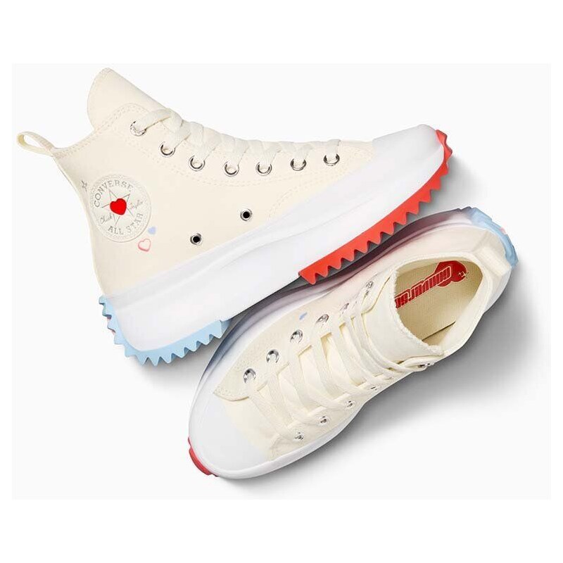 Πάνινα παπούτσια Converse Run Star Hike Platform Y2K Heart χρώμα: μπεζ, A09214C