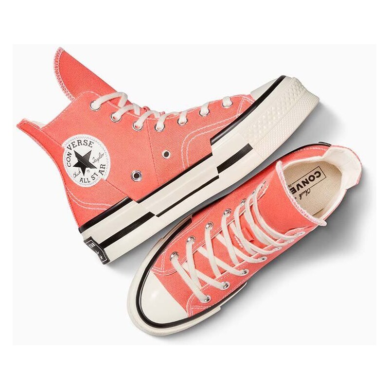 Πάνινα παπούτσια Converse Chuck 70 Plus χρώμα: πορτοκαλί, A06432C