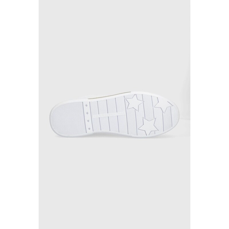 Δερμάτινα αθλητικά παπούτσια Tommy Hilfiger CHIQUE COURT SNEAKER χρώμα: άσπρο, FW0FW07634