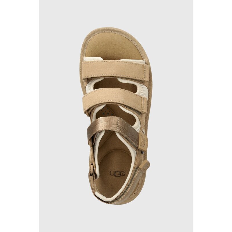 Σανδάλια σουέτ UGG Goldencoast Multistrap χρώμα: μπεζ, 1153095