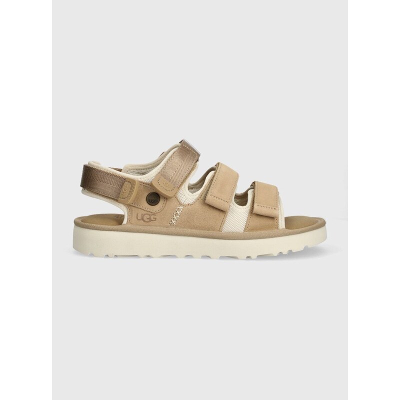 Σανδάλια σουέτ UGG Goldencoast Multistrap χρώμα: μπεζ, 1153095