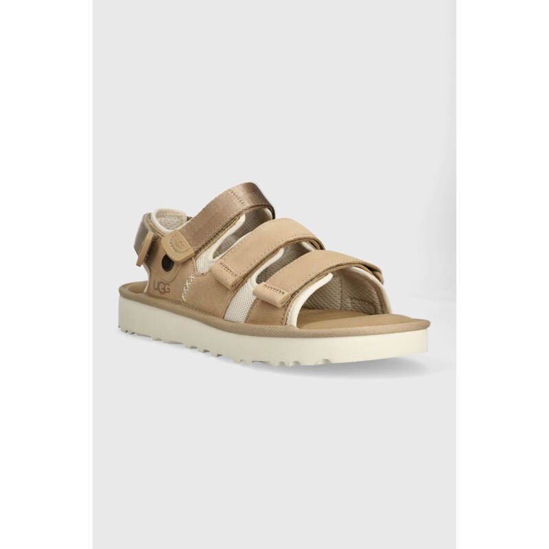 Σανδάλια σουέτ UGG Goldencoast Multistrap χρώμα: μπεζ, 1153095