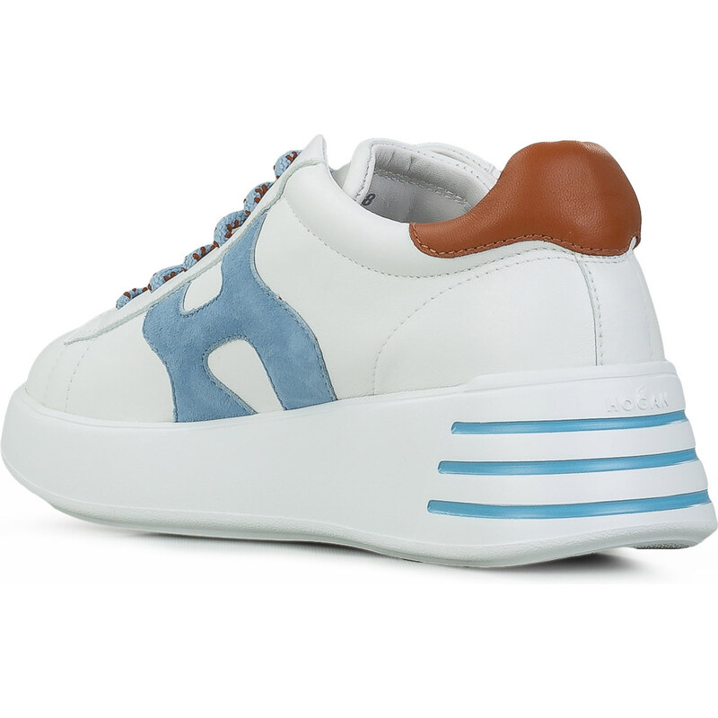 Sneakers Γυναικεία Hogan Λευκό-Μπλε Hogan Rebel H564 Allacciato H
