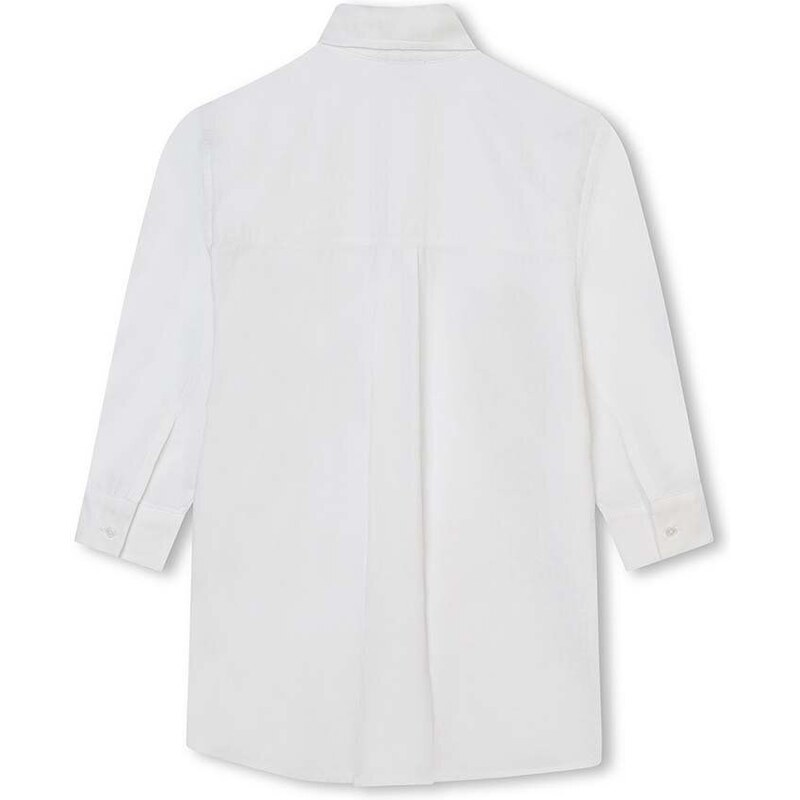Παιδικό βαμβακερό φόρεμα Marc Jacobs χρώμα: άσπρο