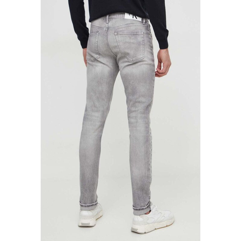 Τζιν παντελόνι Calvin Klein Jeans χρώμα: γκρι