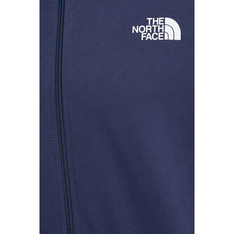 Βαμβακερή μπλούζα The North Face χρώμα: ναυτικό μπλε, με κουκούλα