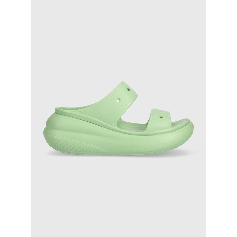 Παντόφλες Crocs Classic Crush Sandal Classic Crush Sandal χρώμα: πράσινο, 207670 207521