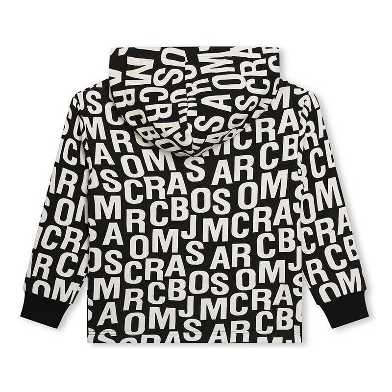 Παιδική μπλούζα Marc Jacobs χρώμα: μαύρο, με κουκούλα