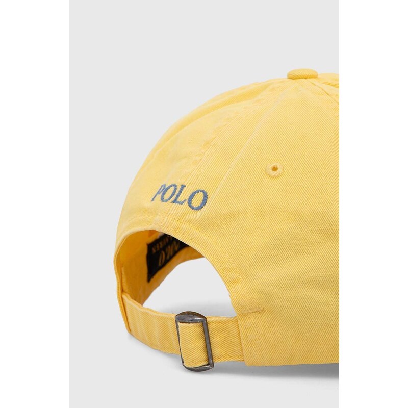 Βαμβακερό καπέλο του μπέιζμπολ Polo Ralph Lauren χρώμα: κίτρινο