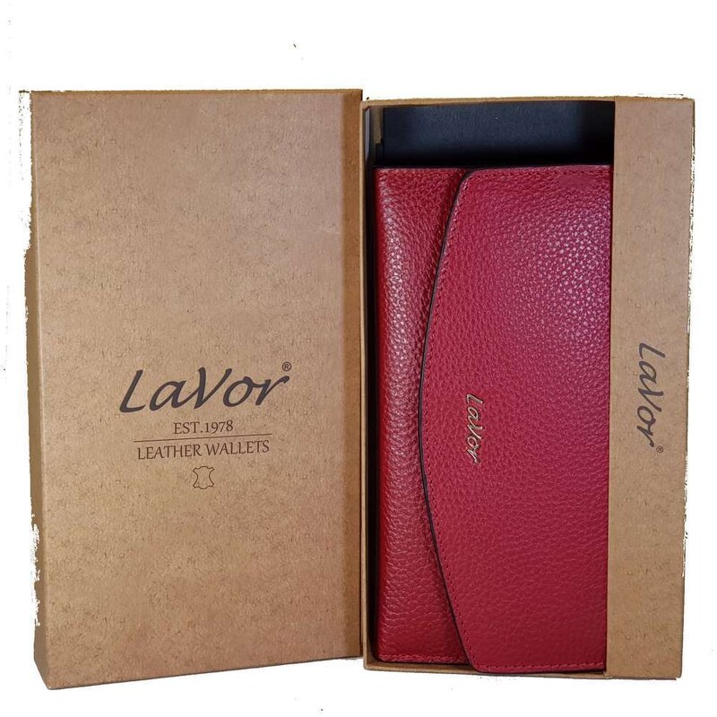 Δερμάτινο Γυναικείο Πορτοφόλι LAVOR 1-6039-red