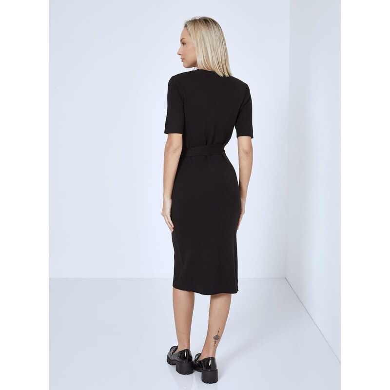 Celestino Midi φόρεμα με αποσπώμενη ζώνη μαυρο για Γυναίκα