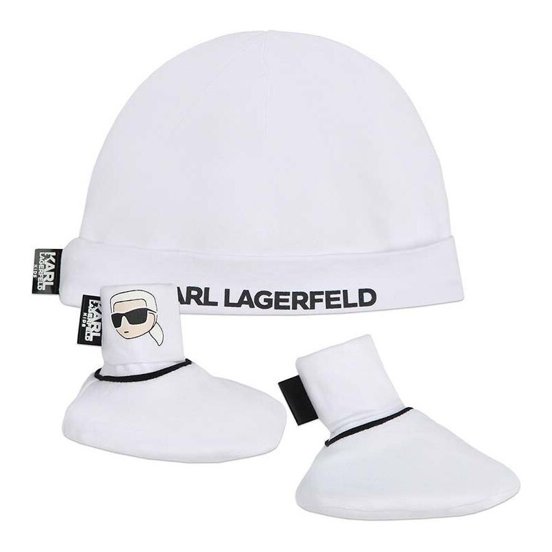 Βρεφικό βαμβακερό σετ Karl Lagerfeld χρώμα: άσπρο