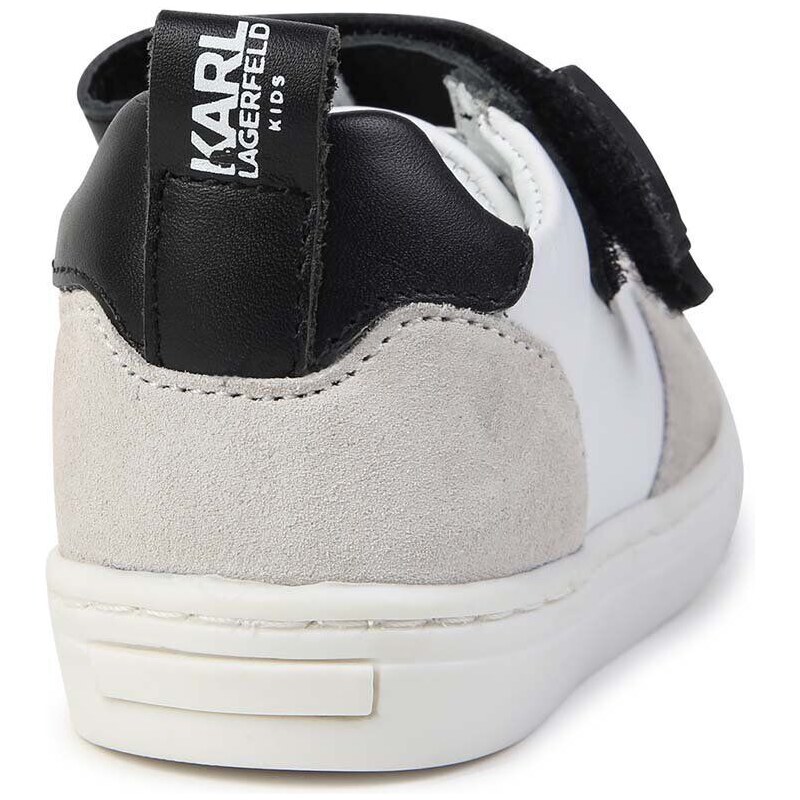 Παιδικά δερμάτινα αθλητικά παπούτσια Karl Lagerfeld χρώμα: μαύρο