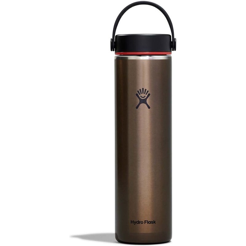Θερμικό μπουκάλι Hydro Flask 24 Oz Lightweight Wide Flex Cap B Obsidian χρώμα: καφέ, LW24LWB080