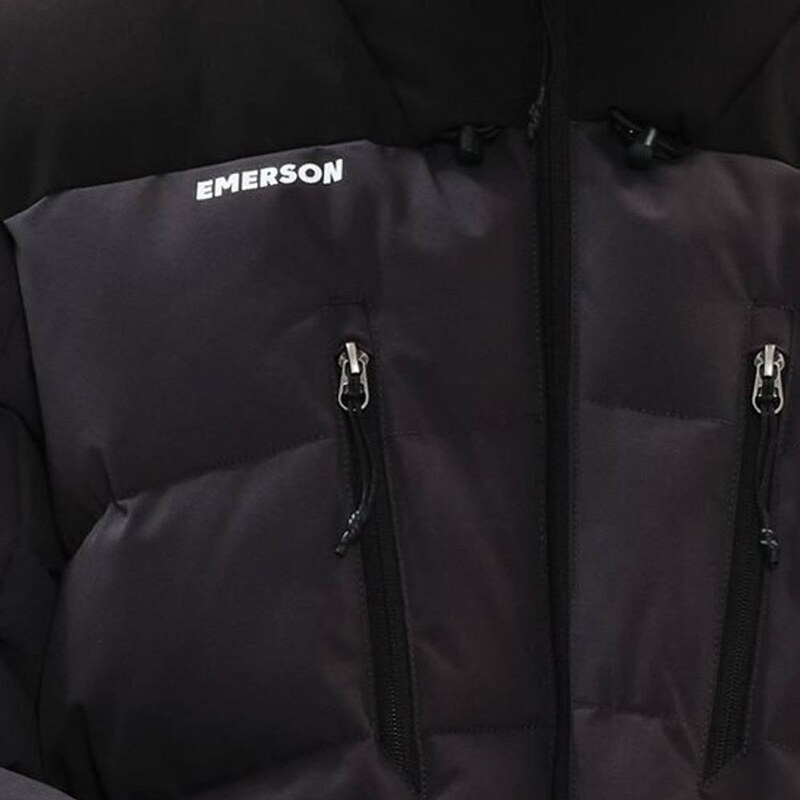 EMERSON Men's P.P. Down Jacket with Hood EBONY/BLACK