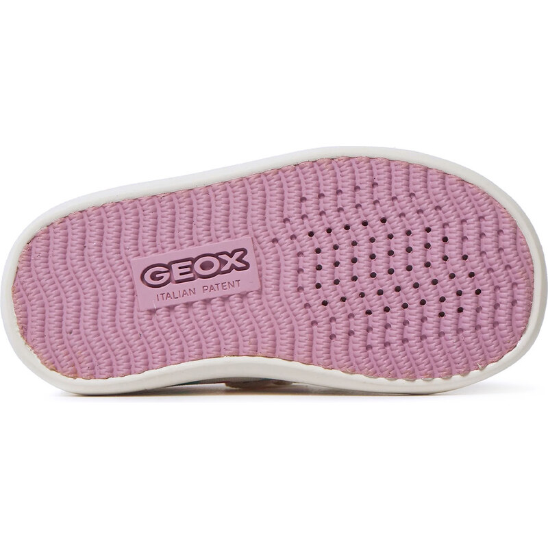 Geox B Gisli G.B White/Multicolor Παιδικά Ανατομικά Sneakers Λευκά/Πολύχρωμα (B451MB 000AN C0653)