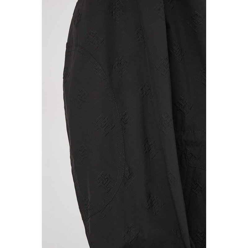 Μπουφάν Tommy Hilfiger χρώμα: μαύρο