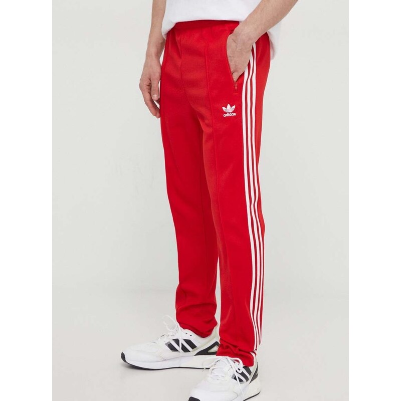 Παντελόνι φόρμας adidas Originals Adicolor Classics Beckenbauer χρώμα: κόκκινο, IM4547