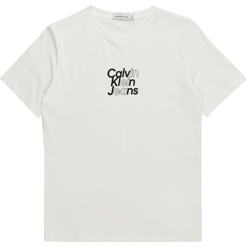 Calvin Klein Jeans Μπλουζάκι μαύρο / λευκό