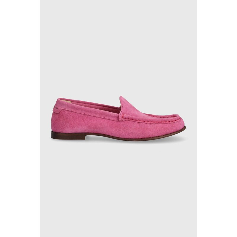 Μοκασίνια σουέτ Gant Kellie χρώμα: ροζ, 28573566.G597