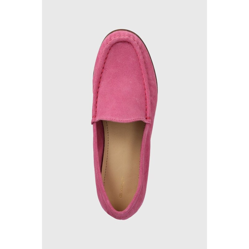 Μοκασίνια σουέτ Gant Kellie χρώμα: ροζ, 28573566.G597