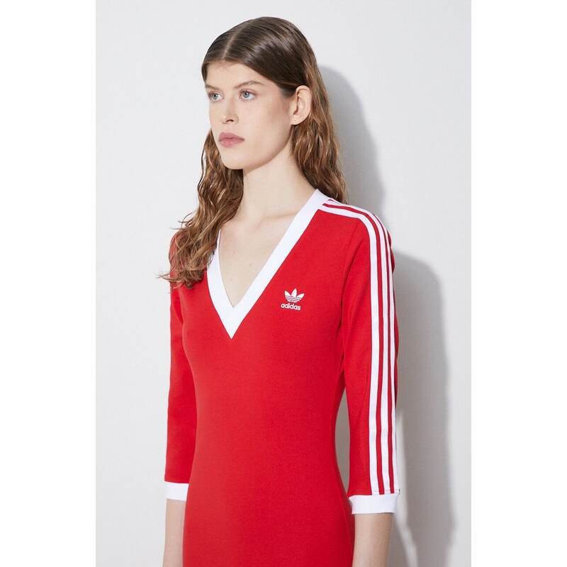 Φόρεμα adidas Originals χρώμα κόκκινο II0750