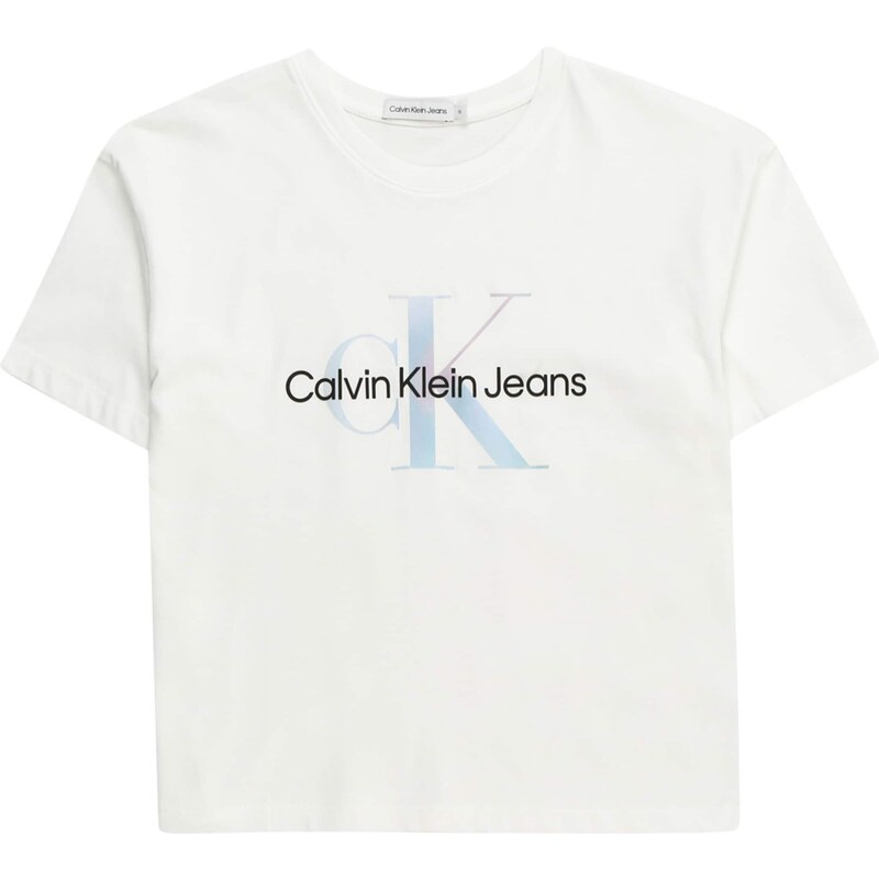 Calvin Klein Jeans Μπλουζάκι 'SERENITY' γαλάζιο / μαύρο / λευκό