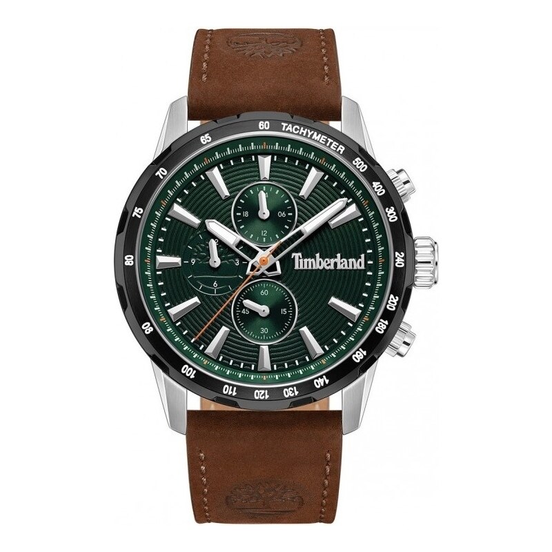 TIMBERLAND KENNEBUNK - TDWGF0041540, Silver case with Brown Leather Strap