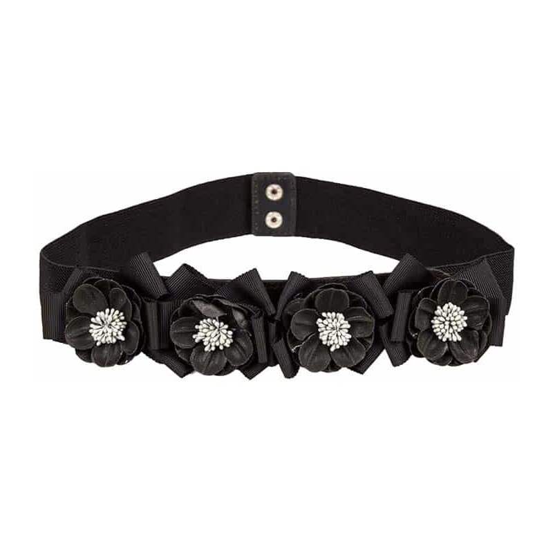 PerfectDress.gr vintage ελαστική ζώνη black bouquet