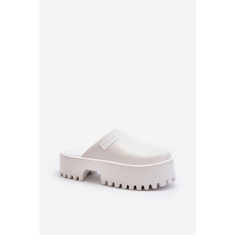 BIG STAR SHOES Women's slippers with a massive Big Star sole White
