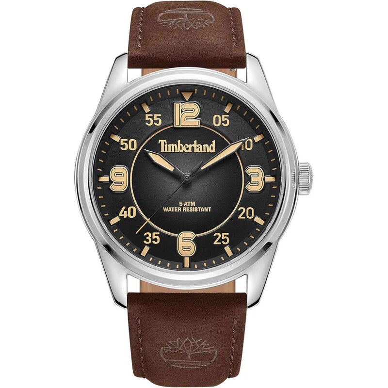 TIMBERLAND EASTPORT - TDWGA0040901, Silver case with Brown Leather Strap