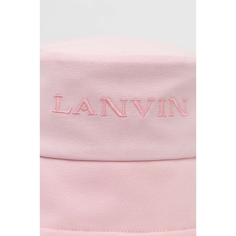 Βαμβακερό καπέλο Lanvin χρώμα: ροζ
